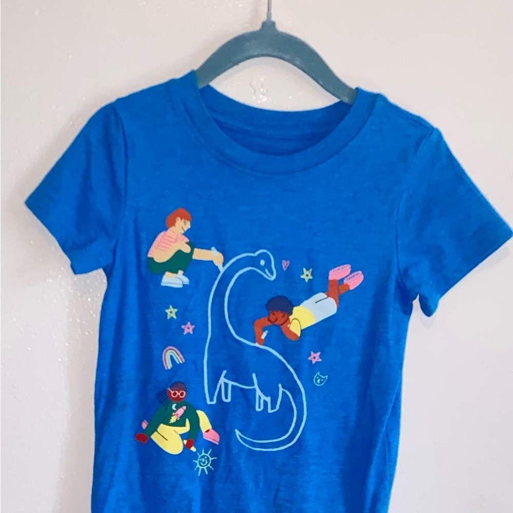 Cat & Jack Blue Cartoon Graphic Short Sleeve Tee